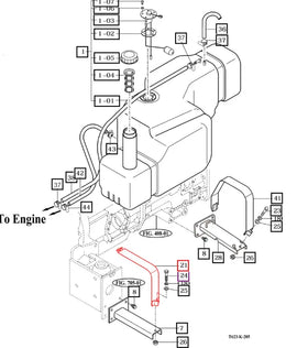 Mahindra Tractor Fuel Tank Front Band 17971114301GB Mahindra Direct Parts