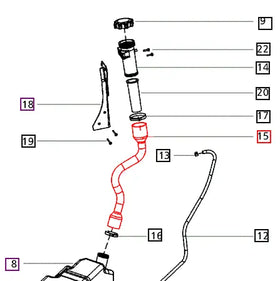 Mahindra Tractor Fuel Tank Hose 007515138D1 Mahindra Direct Parts