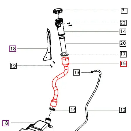 Mahindra Tractor Fuel Tank Hose 007515138D1 Mahindra Direct Parts