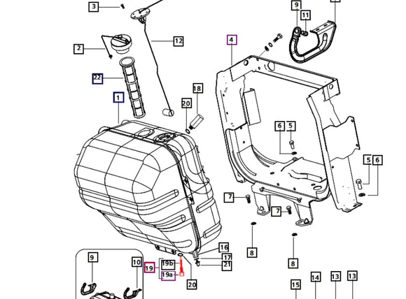 Mahindra Tractor Fuel Tank Outlet Screen 007604611C1 Mahindra
