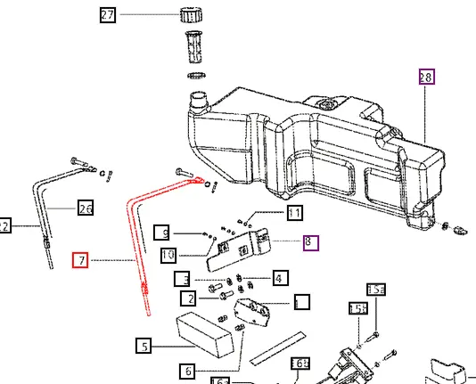 Mahindra Tractor Fuel Tank Strap Front E007515447D91 Mahindra Direct Parts