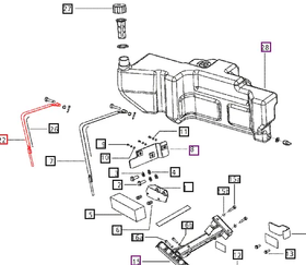 Mahindra Tractor Fuel Tank Strap Rear 007515314D91 Mahindra Direct Parts