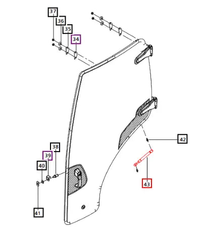 Mahindra Tractor Gas Spring Door E007518931D1 Mahindra Direct Parts