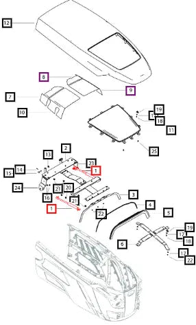 Mahindra Tractor Gas Spring E007545785D1 Mahindra Direct Parts