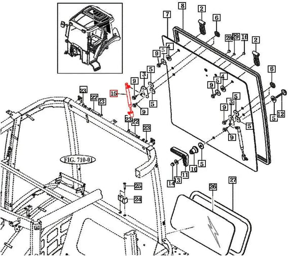 Mahindra Tractor Gas Strut Damper Right Rear 14527022200 Mahindra