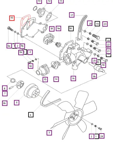 Mahindra Tractor Gasket 1307013DAA Mahindra Direct Parts
