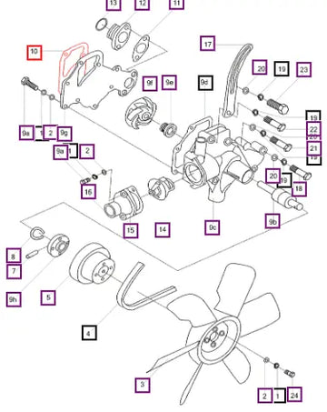 Mahindra Tractor Gasket 1307013DAA Mahindra Direct Parts
