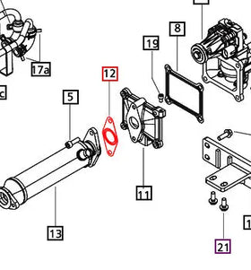 Mahindra Tractor Gasket - Adapter to EGR Cooler 006415043D1 Mahindra Direct Parts