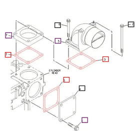 Mahindra Tractor Gasket - Air Inlet Elbow 114-2579 Mahindra Direct Parts