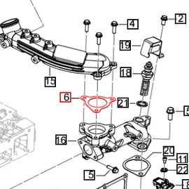 Mahindra Tractor Gasket - Air Intake Manifold to Pipe 006018452V1 Mahindra Direct Parts