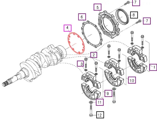 Mahindra Tractor Gasket Bearing 2310 E550004365 Mahindra Direct Parts