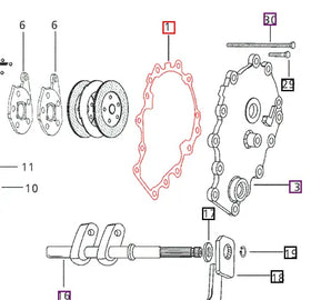 Mahindra Tractor Gasket - Brake Housing Brake Cover 006503038C2 Mahindra Direct Parts