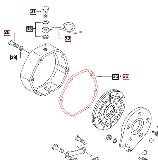 Mahindra Tractor Gasket - Brake Housing L.H. 005556200R1 Mahindra Direct Parts