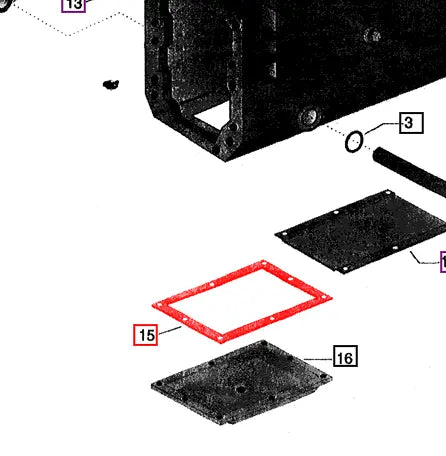 Mahindra Tractor Gasket - Clutch Housing Bottom 005554171R1 Mahindra Direct Parts