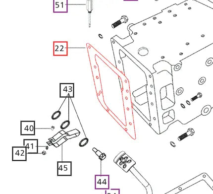 Mahindra Tractor Gasket - Clutch Housing Transmission Case 006505824C1 Mahindra Direct Parts
