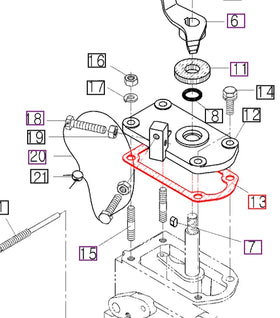 Mahindra Tractor Gasket - Control Plate E580057211 Mahindra Direct Parts