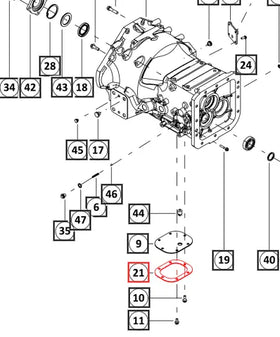 Mahindra Tractor Gasket - Cover Bottom Clutch Housing 006509875U1 Mahindra Direct Parts