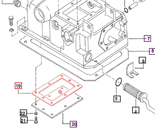 Mahindra Tractor Gasket - Cover Plate Hydraulic Lift 000751499R3 Mahindra Direct Parts