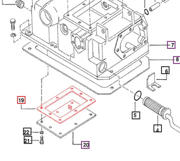 Mahindra Tractor Gasket - Cover Plate Hydraulic Lift 000751499R3 Mahindra Direct Parts