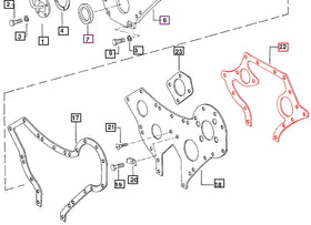 Mahindra Tractor Gasket - Crankcase Front Plate 005555212R1 Mahindra Direct Parts