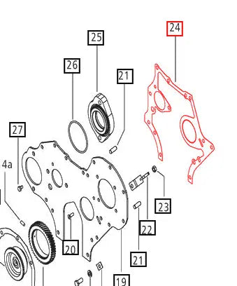 Mahindra Tractor Gasket - Crankcase Front Plate 006005462D1 Mahindra Direct Parts