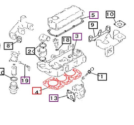 Mahindra Tractor Gasket - Cylinder Head 30H0100300 Mahindra Direct Parts