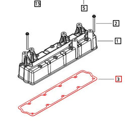 Mahindra Tractor Gasket - Cylinder Head Cover 006031554U1 Mahindra Direct Parts