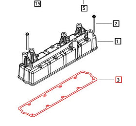 Mahindra Tractor Gasket - Cylinder Head Cover 006031554U1 Mahindra Direct Parts