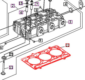 Mahindra Tractor Gasket - Cylinder Head HT03040000B2 Mahindra Direct Parts