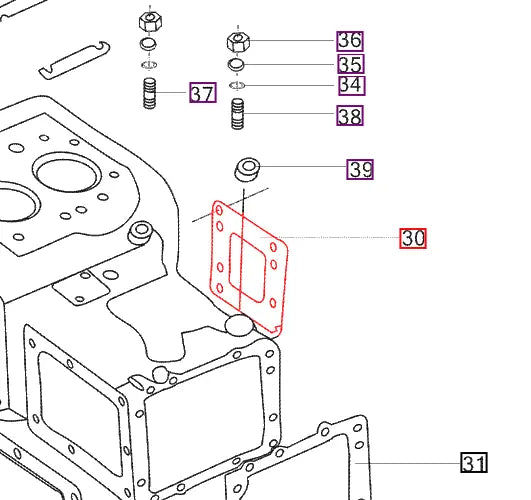 Mahindra Tractor Gasket - Differential Housing Side 9381101ABA Mahindra Direct Parts