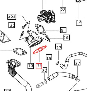 Mahindra Tractor Gasket - EGR Mixing Pipe to Housing Valve 006016125D1 Mahindra Direct Parts