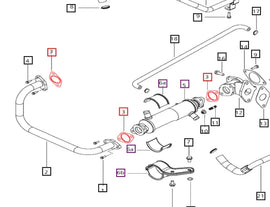 Mahindra Tractor Gasket EGR Pipe 006003982C1 Mahindra Direct Parts
