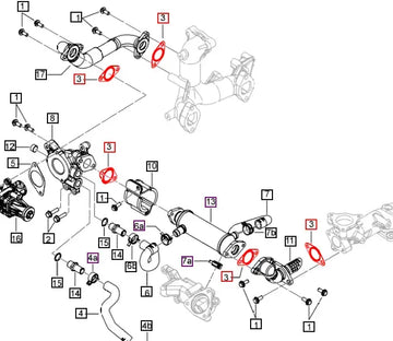 Mahindra Tractor Gasket - EGR Pipe 006038365H01 Mahindra Direct Parts