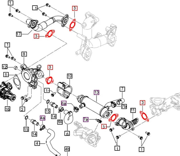 Mahindra Tractor Gasket - EGR Pipe 006038365H01 Mahindra Direct Parts