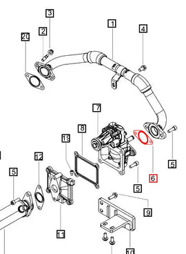 Mahindra Tractor Gasket - EGR Pipe to Valve 006026623D1 Mahindra Direct Parts