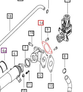 Mahindra Tractor Gasket - EGR Valve to Mixing Body 006015747D1 Mahindra Direct Parts