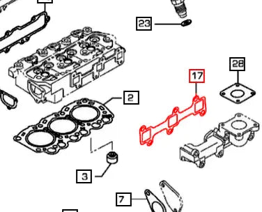 Mahindra Tractor Gasket Exhaust Manifold 006054221K01 Mahindra Direct Parts