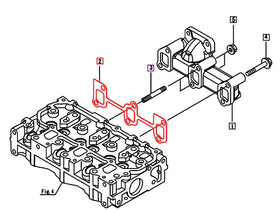 Mahindra Tractor Gasket Exhaust Manifold 119717-13110 Mahindra Direct Parts