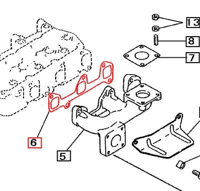 Mahindra Tractor Gasket - Exhaust Manifold 30H3000100 Mahindra Direct Parts