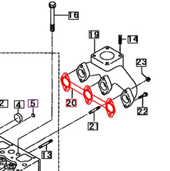 Mahindra Tractor Gasket - Exhaust Manifold 31S9402070