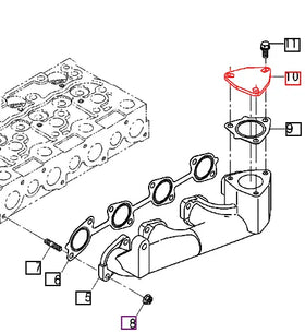 Mahindra Tractor Gasket Exhaust Manifold E590011912 Mahindra Direct Parts