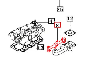 Mahindra Tractor Gasket Exhaust Manifold MM43212901 Mahindra Direct Parts
