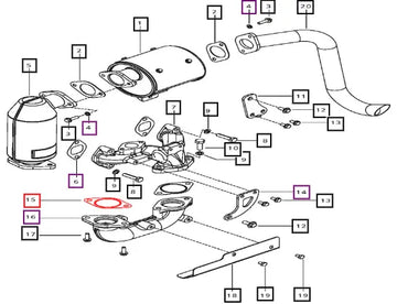 Mahindra Tractor Gasket Exhaust Manifold To Doc 006015707D1 Mahindra Direct Parts