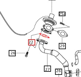 Mahindra Tractor Gasket Exhaust Manifold to EGR Pipe E006006816F1 Mahindra Direct Parts