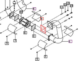 Mahindra Tractor Gasket - Exhaust Pipe 15891130010 Mahindra Direct Parts