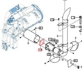 Mahindra Tractor Gasket Exhaust Pipe 18711061201 Mahindra Direct Parts