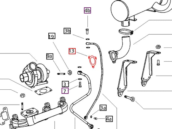 Mahindra Tractor Gasket Exhaust Pipe to TC 006000271F1 Mahindra Direct Parts