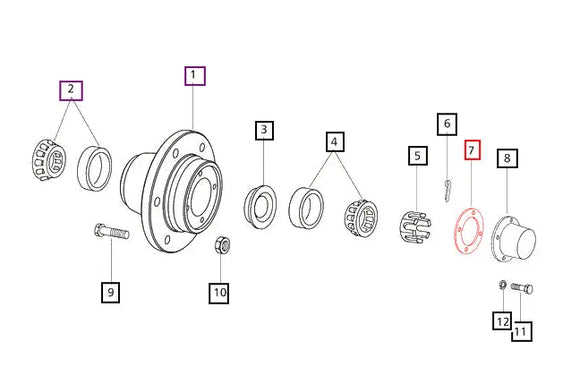 Mahindra Tractor Gasket Front Wheel Hub Cap 005555558R2 Mahindra Direct Parts