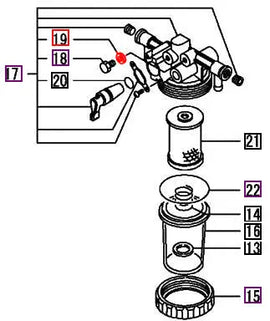 Mahindra Tractor Gasket Fuel Filter Plug 12924255760 Mahindra Direct Parts