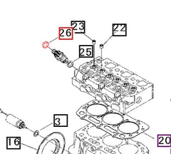 Mahindra Tractor Gasket - Fuel Injector 99940004380